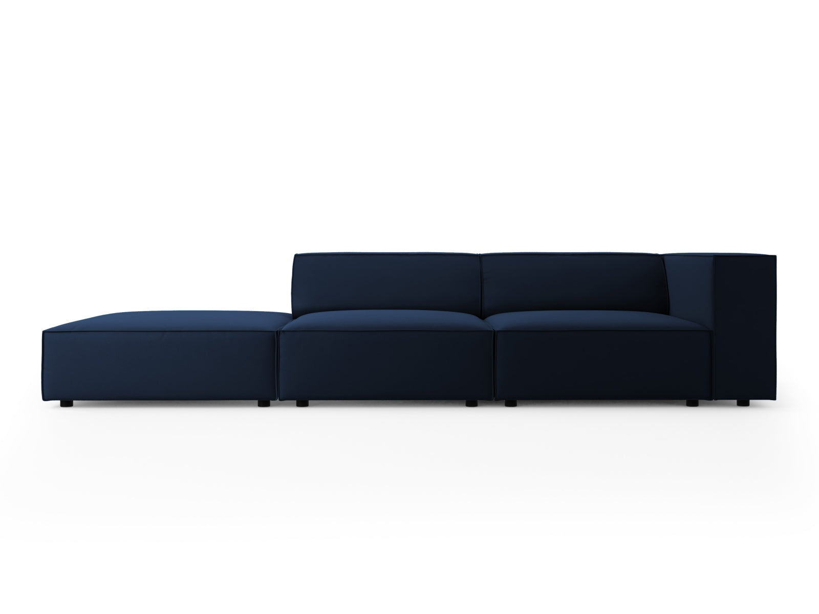 Arendal Velour Sofa links 4 Sitzer in Royal Blue präsentiert im Onlineshop von KAQTU Design AG. L-Sofa links ist von Cosmopolitan Design