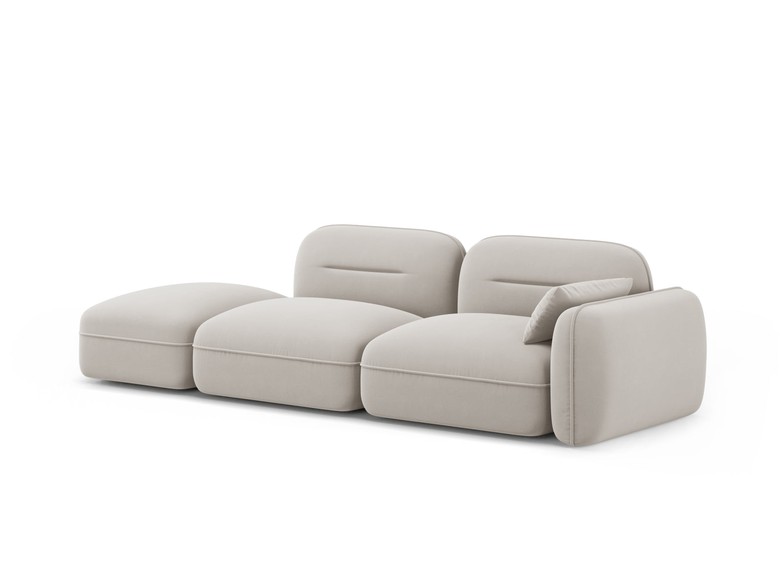Erleben Sie das Sydney Velour 3-Sitzer Sofa links von Cosmopolitan Design – ein elegantes, modernes Sofa für stilvolles Wohnen und maximalen Komfort.