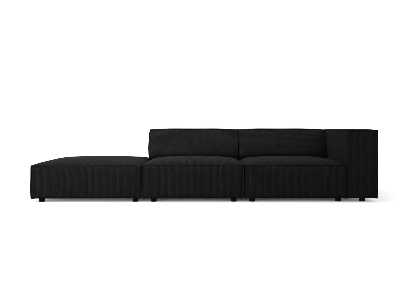 Arendal Sofa links 4 Sitzer in Black präsentiert im Onlineshop von KAQTU Design AG. L-Sofa links ist von Cosmopolitan Design