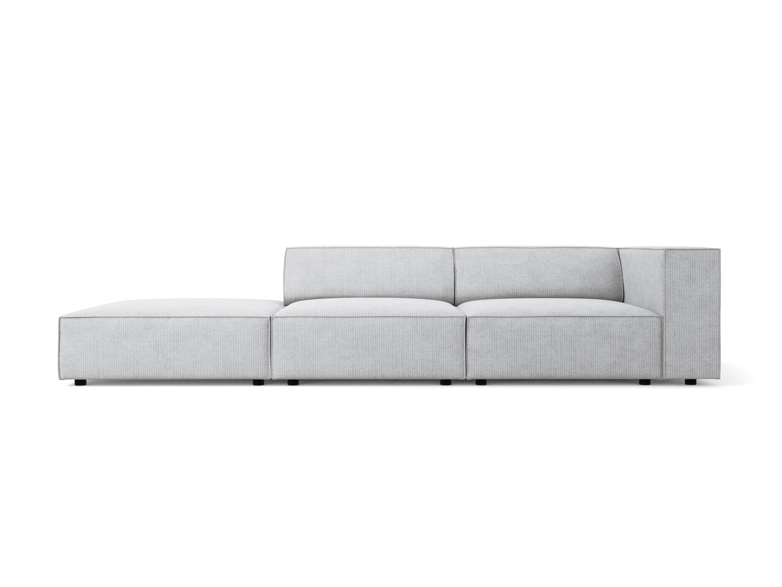 Arendal Sofa links 4 Sitzer in Light Grey präsentiert im Onlineshop von KAQTU Design AG. L-Sofa links ist von Cosmopolitan Design