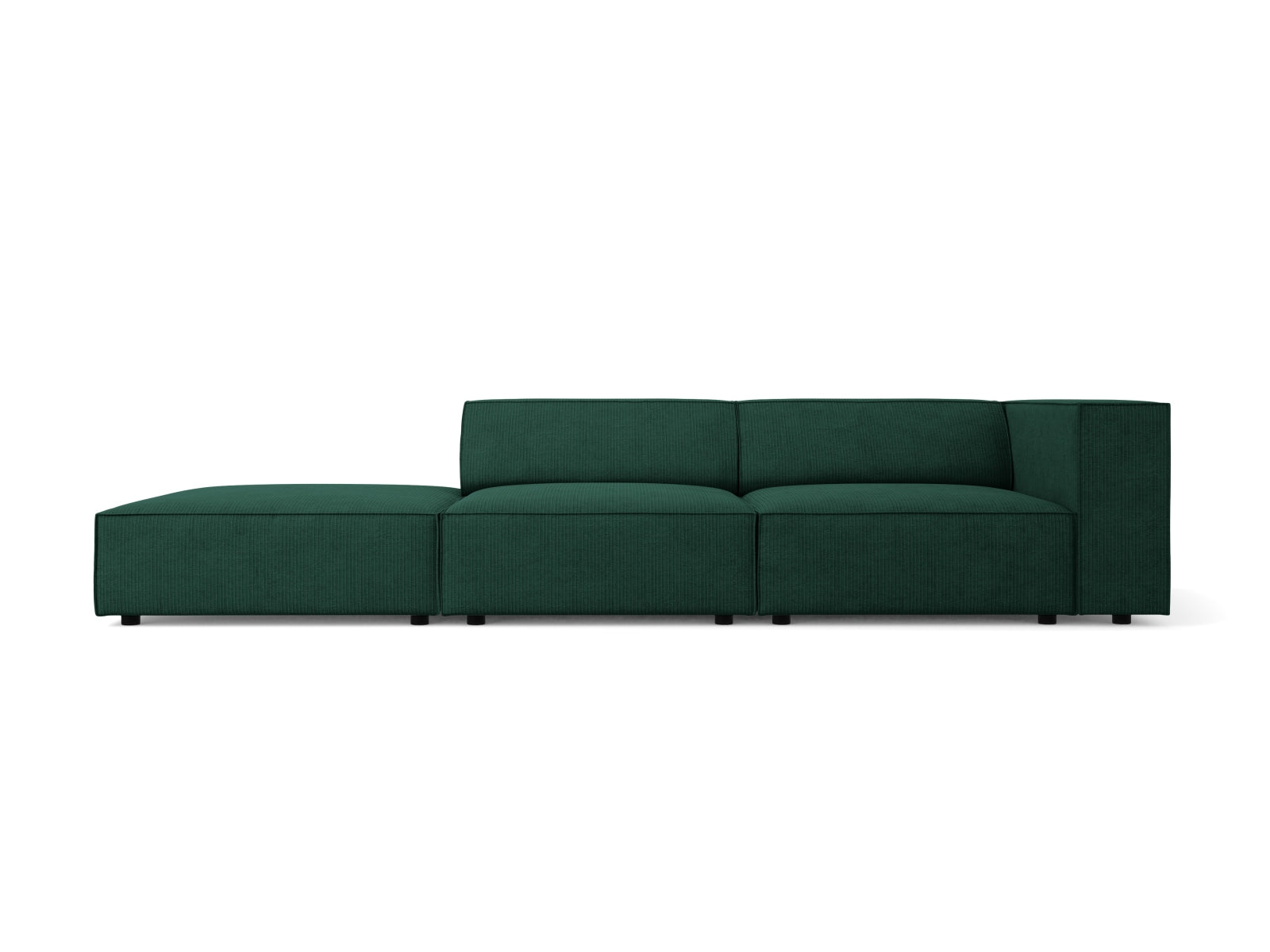 Arendal Sofa links 4 Sitzer in Bottle Green präsentiert im Onlineshop von KAQTU Design AG. L-Sofa links ist von Cosmopolitan Design