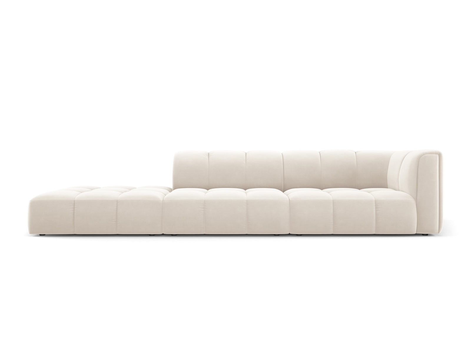 4-Sitzer Modular Sofa links Moritz in Light Beige-Bluvel präsentiert im Onlineshop von KAQTU Design AG. 4er Sofa ist von Cosmopolitan Design