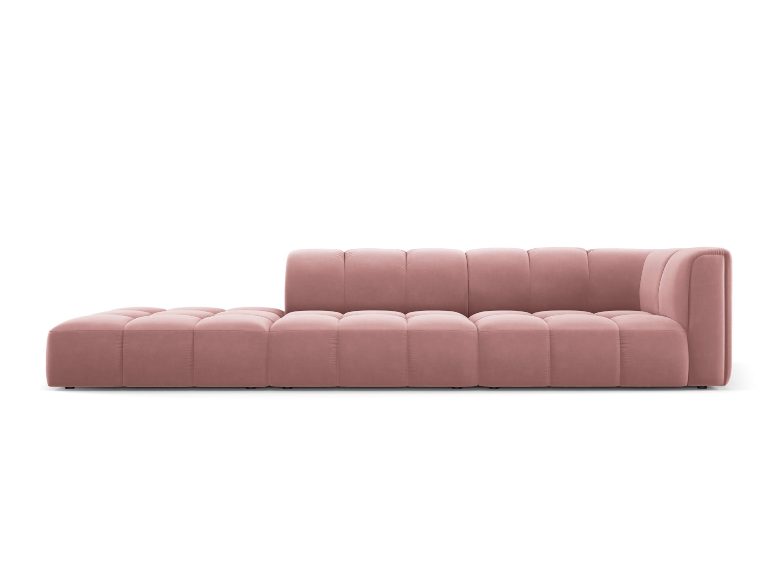 4-Sitzer Modular Sofa links Moritz in Pink-Bluvel präsentiert im Onlineshop von KAQTU Design AG. 4er Sofa ist von Cosmopolitan Design