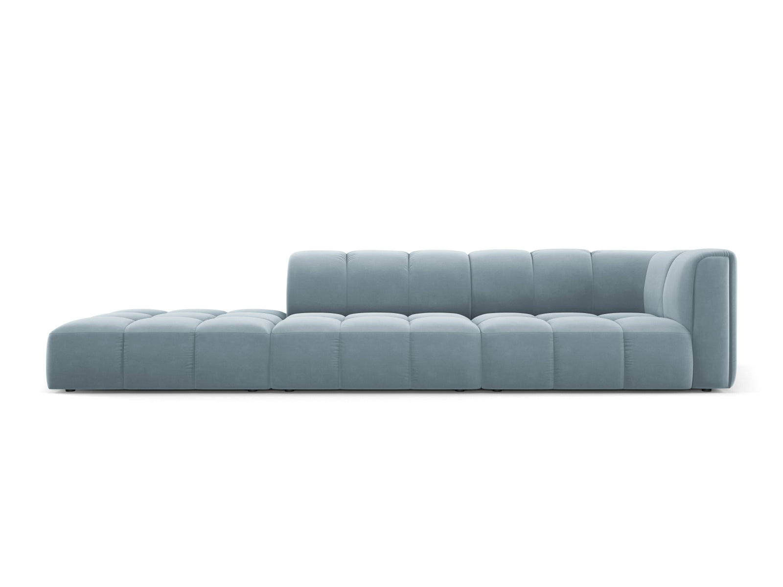 4-Sitzer Modular Sofa links Moritz in Light Blue-Bluvel präsentiert im Onlineshop von KAQTU Design AG. 4er Sofa ist von Cosmopolitan Design