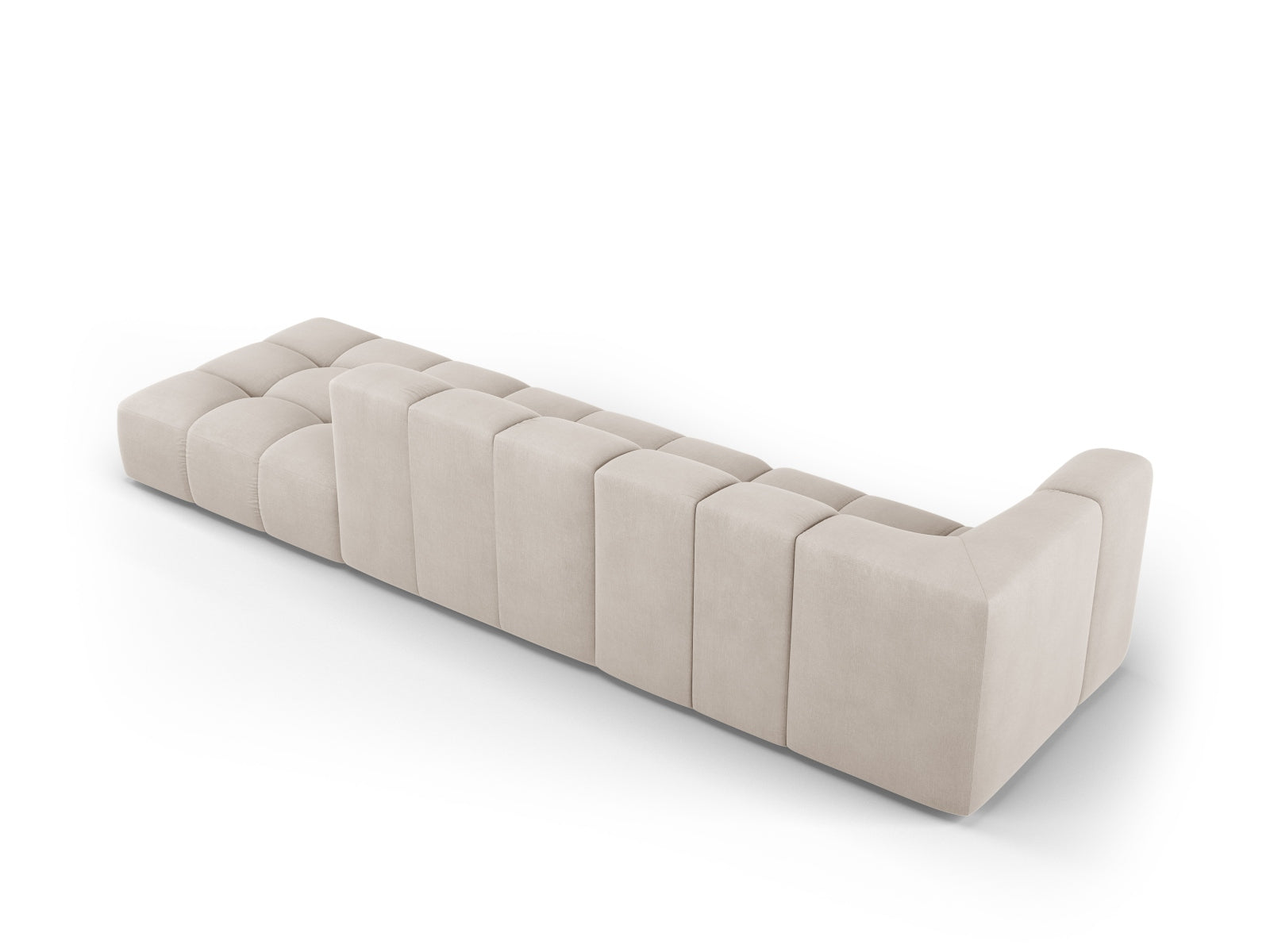Beige 4-Sitzer Sofa Moritz von Cosmopolitan Design, modernes modulares Sofa mit elegantem Look und hohem Sitzkomfort für Ihr Zuhause.