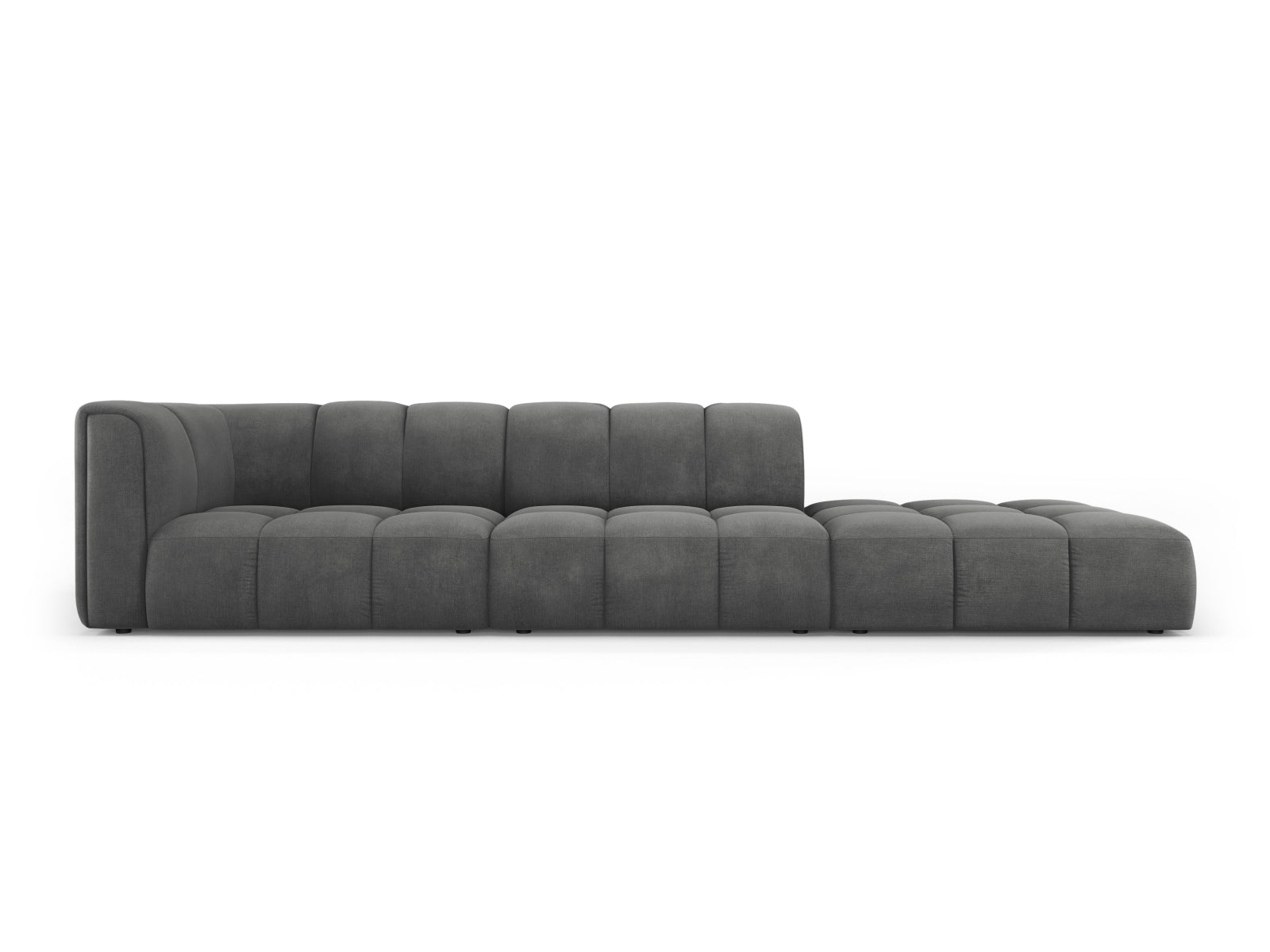 4-Sitzer Modular Sofa rechts Moritz in Dark Grey-Rebel präsentiert im Onlineshop von KAQTU Design AG. 4er Sofa ist von Cosmopolitan Design
