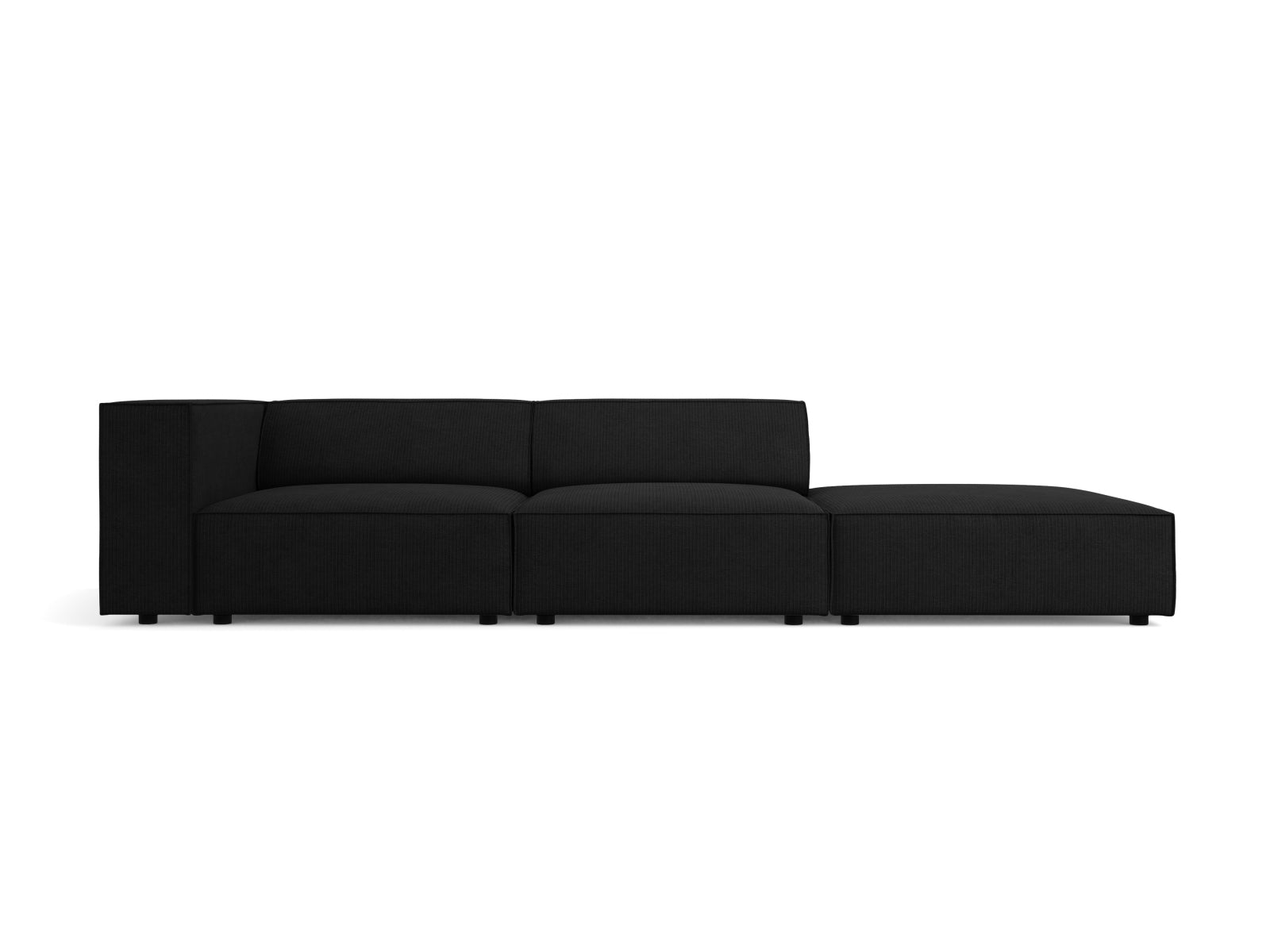 Arendal Sofa rechts 4 Sitzer in Black präsentiert im Onlineshop von KAQTU Design AG. L-Sofa rechts ist von Cosmopolitan Design