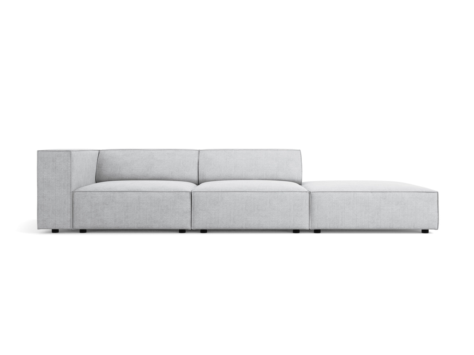 Arendal Sofa rechts 4 Sitzer in Light Grey präsentiert im Onlineshop von KAQTU Design AG. L-Sofa rechts ist von Cosmopolitan Design