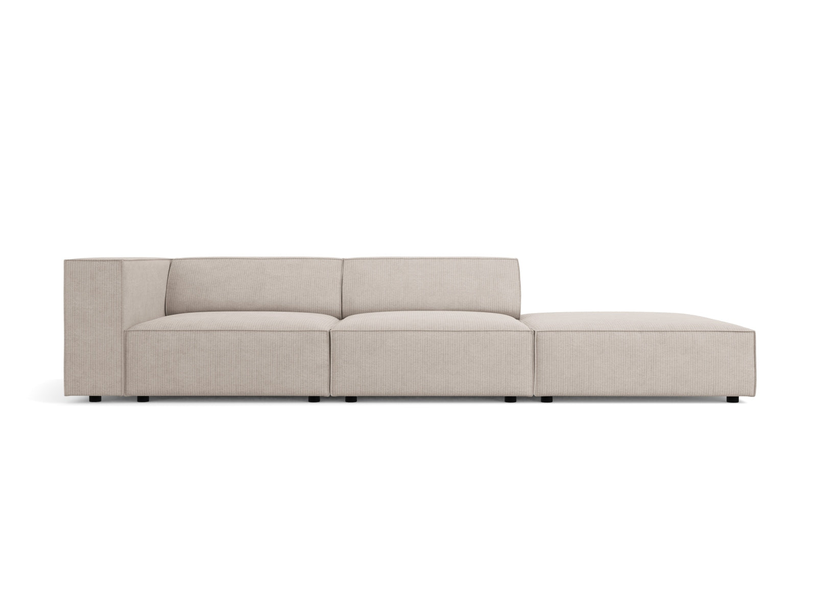 Arendal Sofa rechts 4 Sitzer in Dark Beige präsentiert im Onlineshop von KAQTU Design AG. L-Sofa rechts ist von Cosmopolitan Design