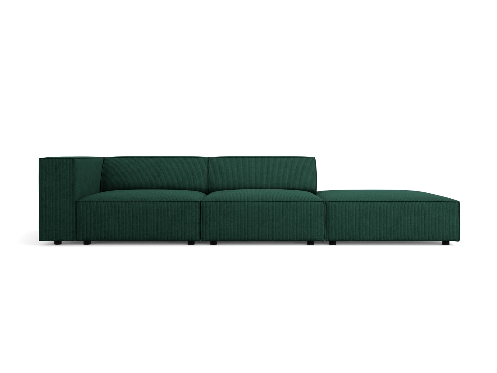 Arendal Sofa rechts 4 Sitzer in Bottle Green präsentiert im Onlineshop von KAQTU Design AG. L-Sofa rechts ist von Cosmopolitan Design