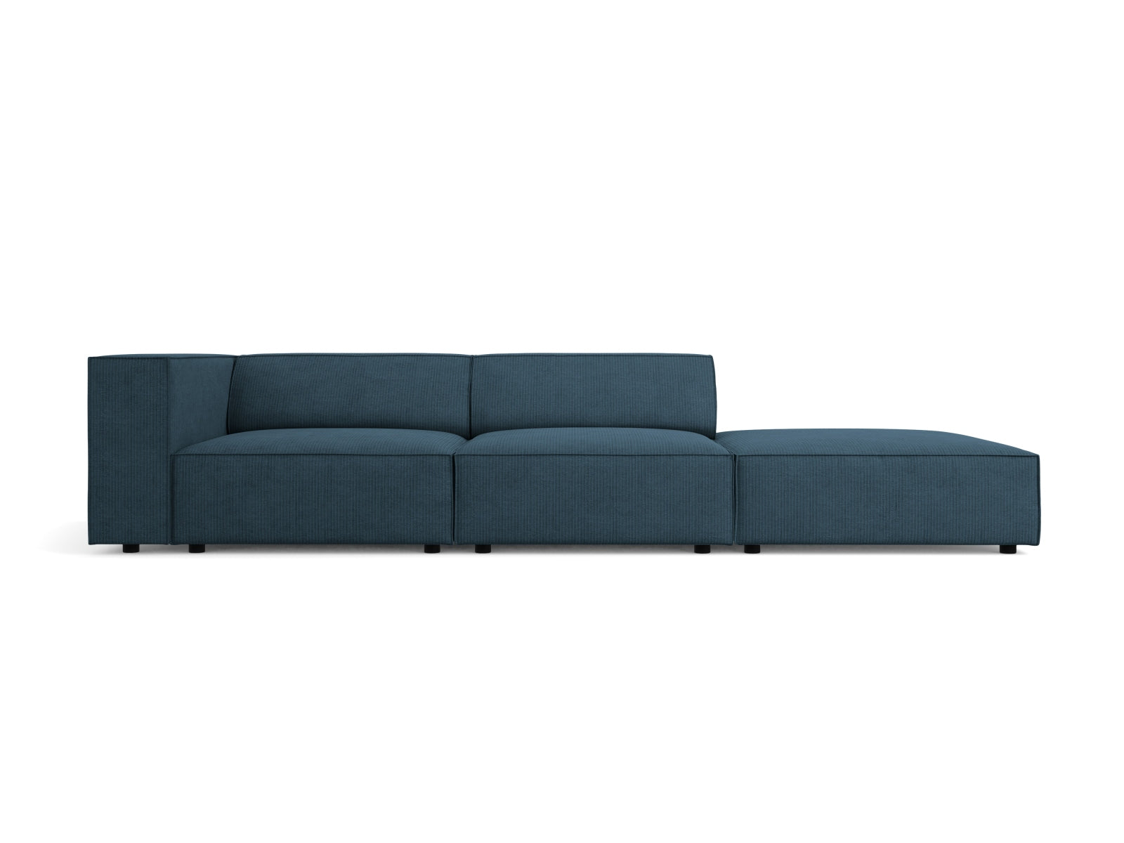 Arendal Sofa rechts 4 Sitzer in Navy Blue präsentiert im Onlineshop von KAQTU Design AG. L-Sofa rechts ist von Cosmopolitan Design
