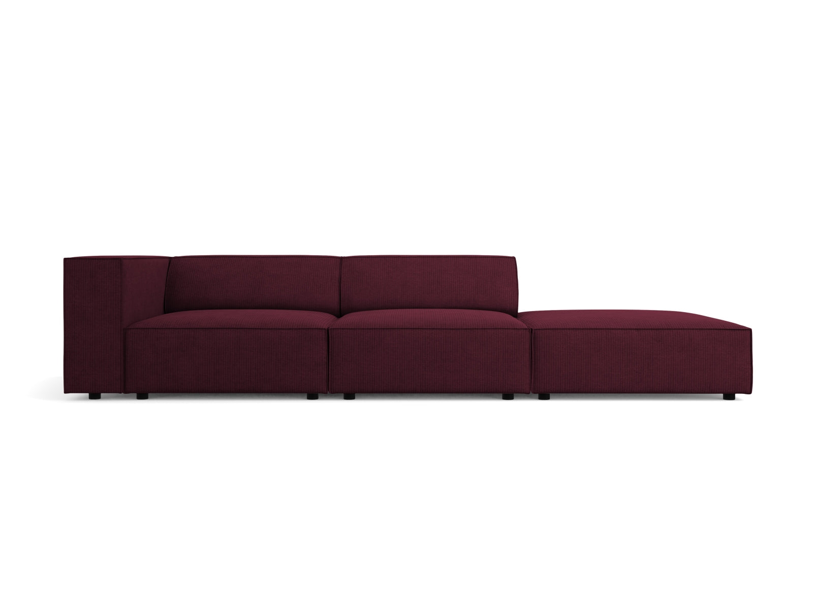 Arendal Sofa rechts 4 Sitzer in Ruby präsentiert im Onlineshop von KAQTU Design AG. L-Sofa rechts ist von Cosmopolitan Design