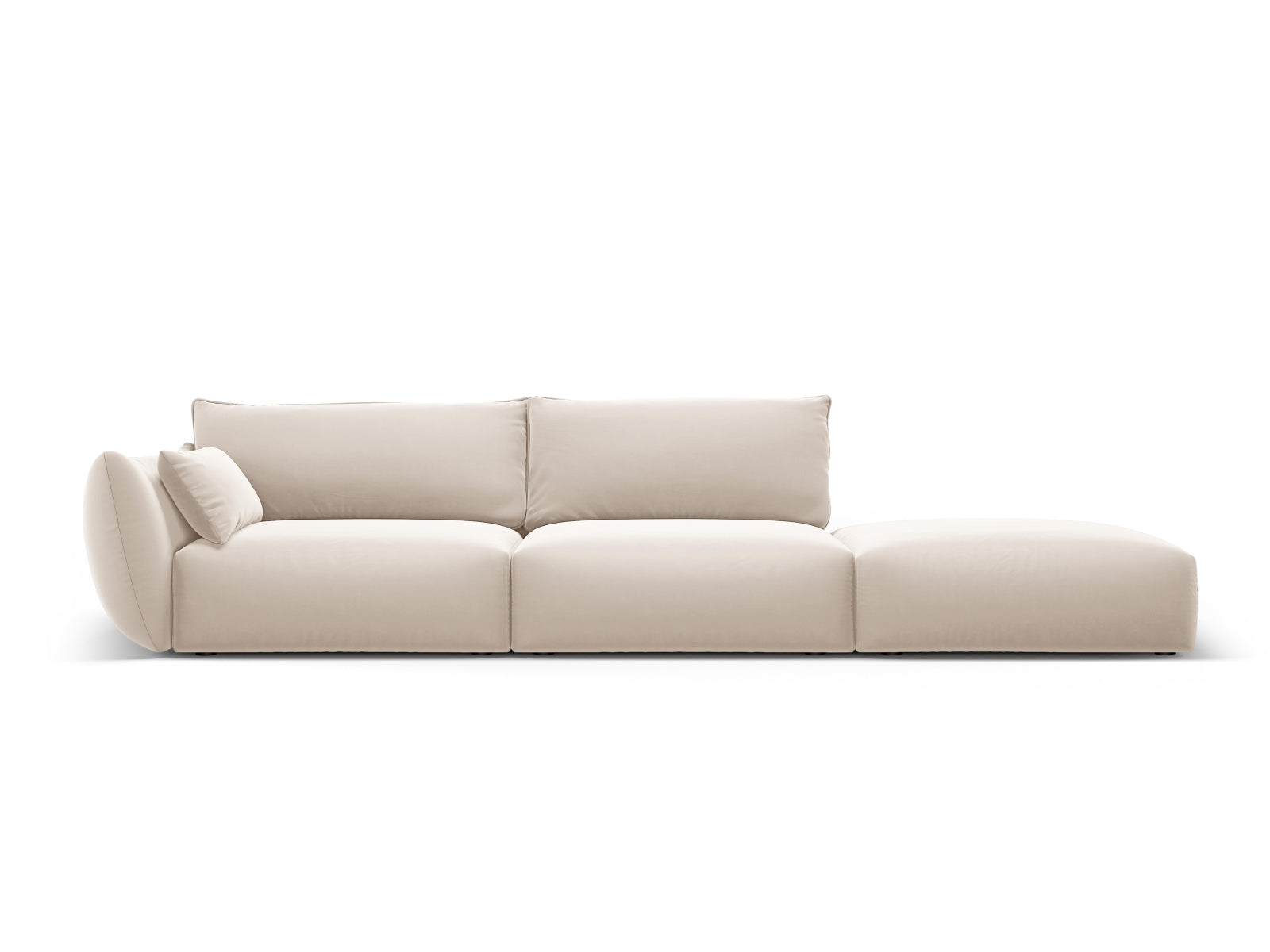 4-Sitzer Sofa rechts Matera in Beige-Salvador präsentiert im Onlineshop von KAQTU Design AG. 4er Sofa ist von Cosmopolitan Design