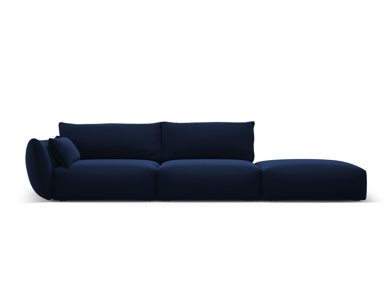 4-Sitzer Sofa rechts Matera in Royal Blue-Salvador präsentiert im Onlineshop von KAQTU Design AG. 4er Sofa ist von Cosmopolitan Design