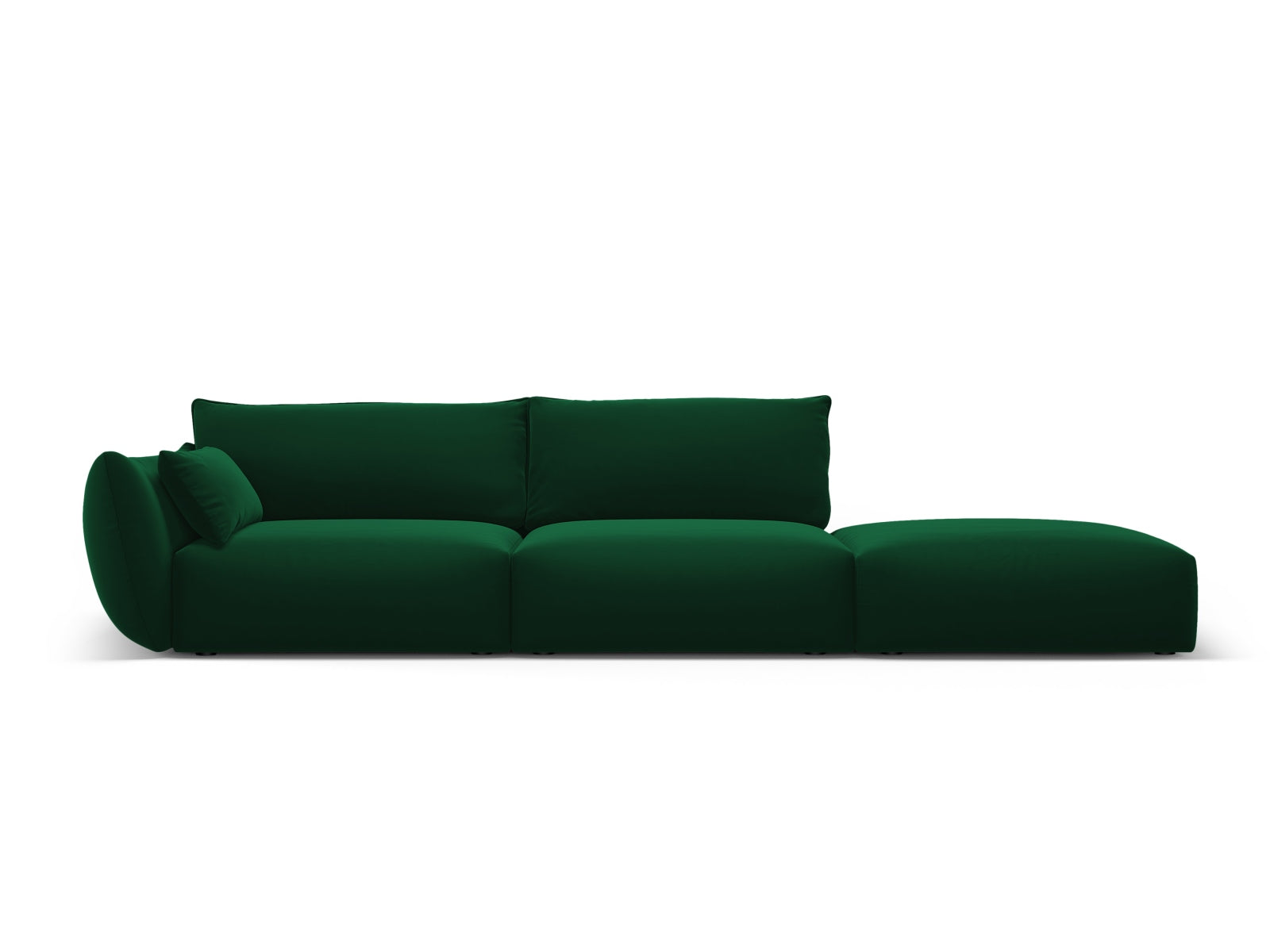 4-Sitzer Sofa rechts Matera in Bottle Green-Salvador präsentiert im Onlineshop von KAQTU Design AG. 4er Sofa ist von Cosmopolitan Design