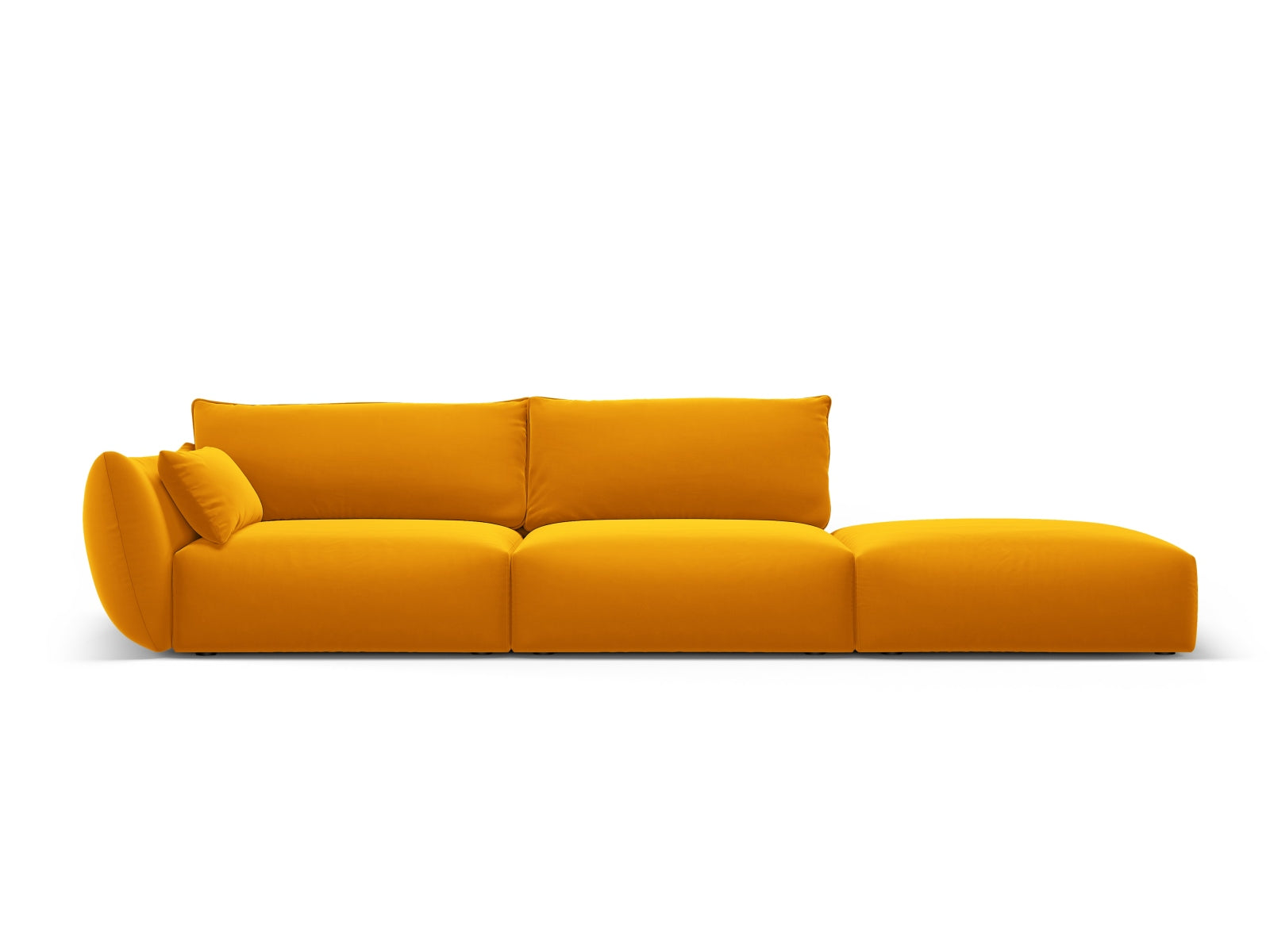 4-Sitzer Sofa rechts Matera in Yellow-Salvador präsentiert im Onlineshop von KAQTU Design AG. 4er Sofa ist von Cosmopolitan Design