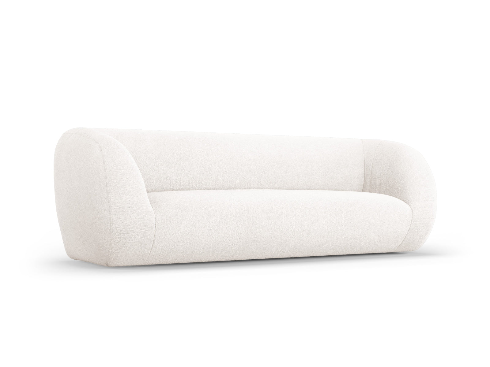 Erleben Sie das stilvolle Essen Boucle Sofa 3 Sitzer von Cosmopolitan Design. Ideal für Ihr modernes Zuhause, vereint es Eleganz und höchsten Komfort.