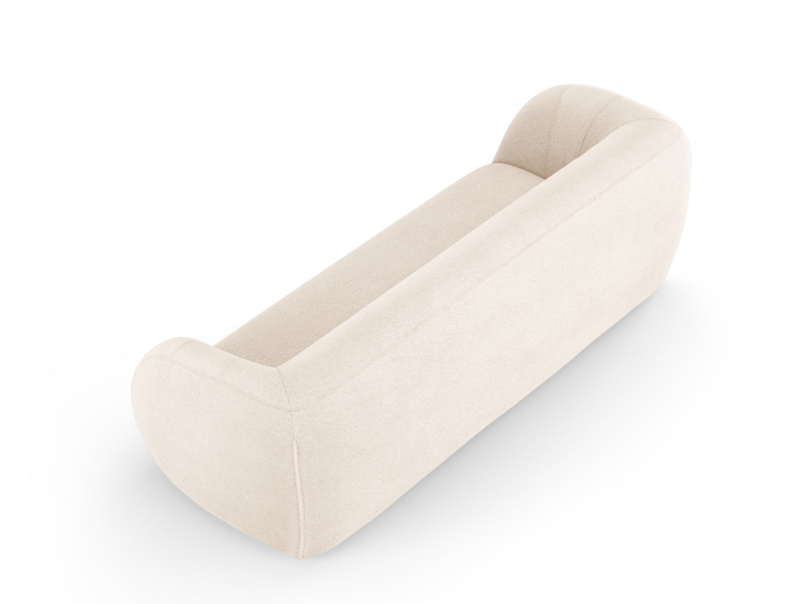 Elegantes 3-Sitzer Sofa "Essen" in weichem Boucle, ideal für moderne Wohnräume, entworfen von Cosmopolitan Design.