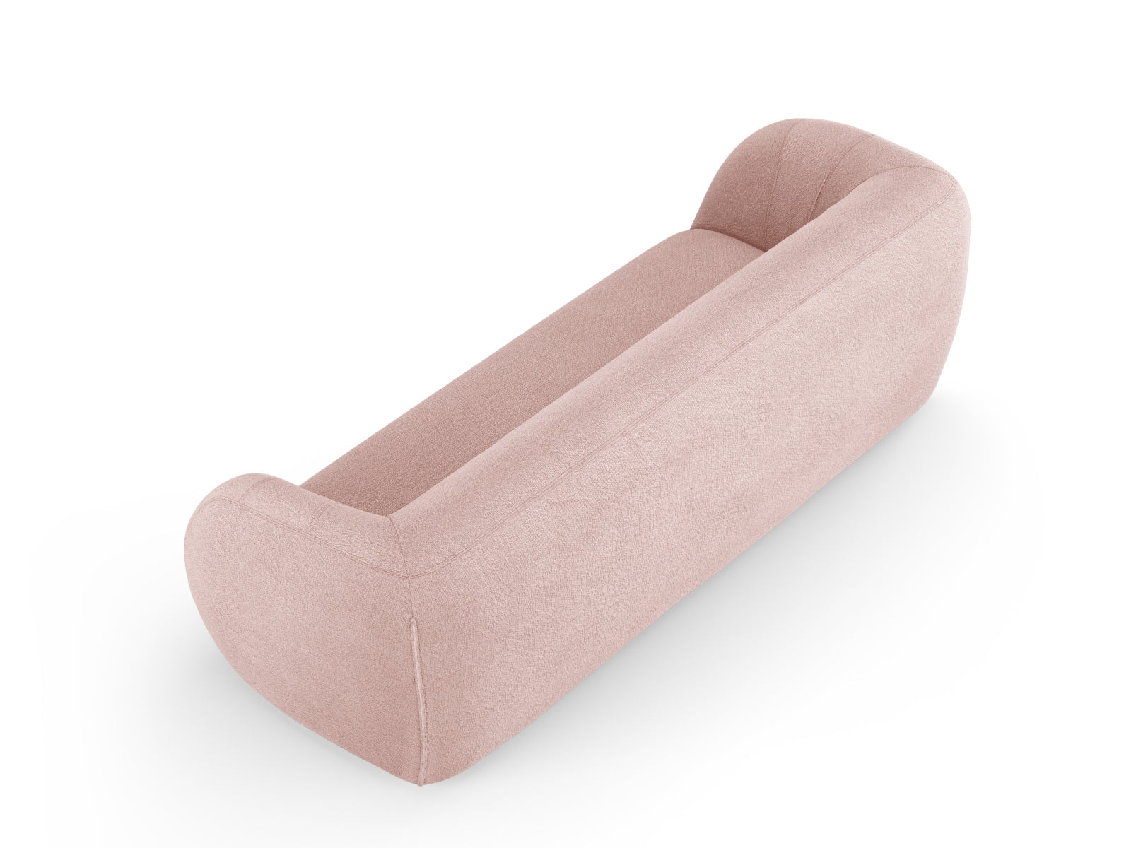 Erleben Sie das stilvolle Essen Boucle Sofa 3 Sitzer von Cosmopolitan Design. Ideal für Ihr modernes Zuhause, vereint es Komfort und Eleganz.