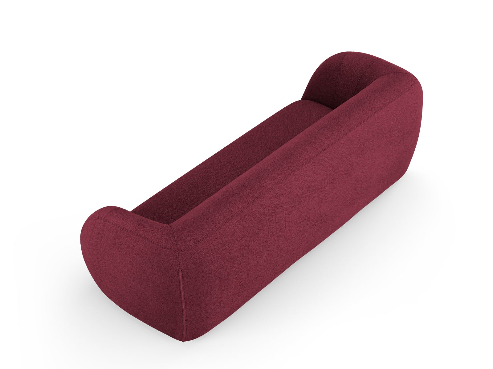 Elegantes 3-Sitzer Sofa "Essen" in luxuriösem Boucle-Stoff, ideal für stilvolle Wohnräume, entworfen von Cosmopolitan Design.