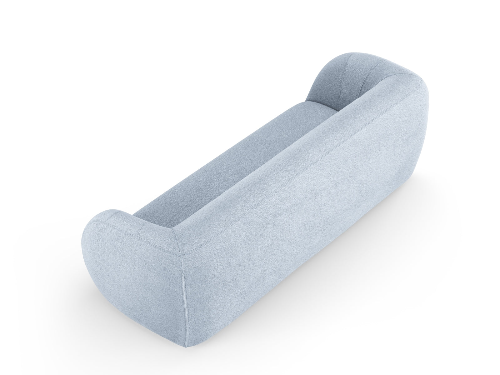 Elegantes 3-Sitzer Sofa "Essen" in sanftem Hellblau, ideal für moderne Interiors, designt von Cosmopolitan Design.
