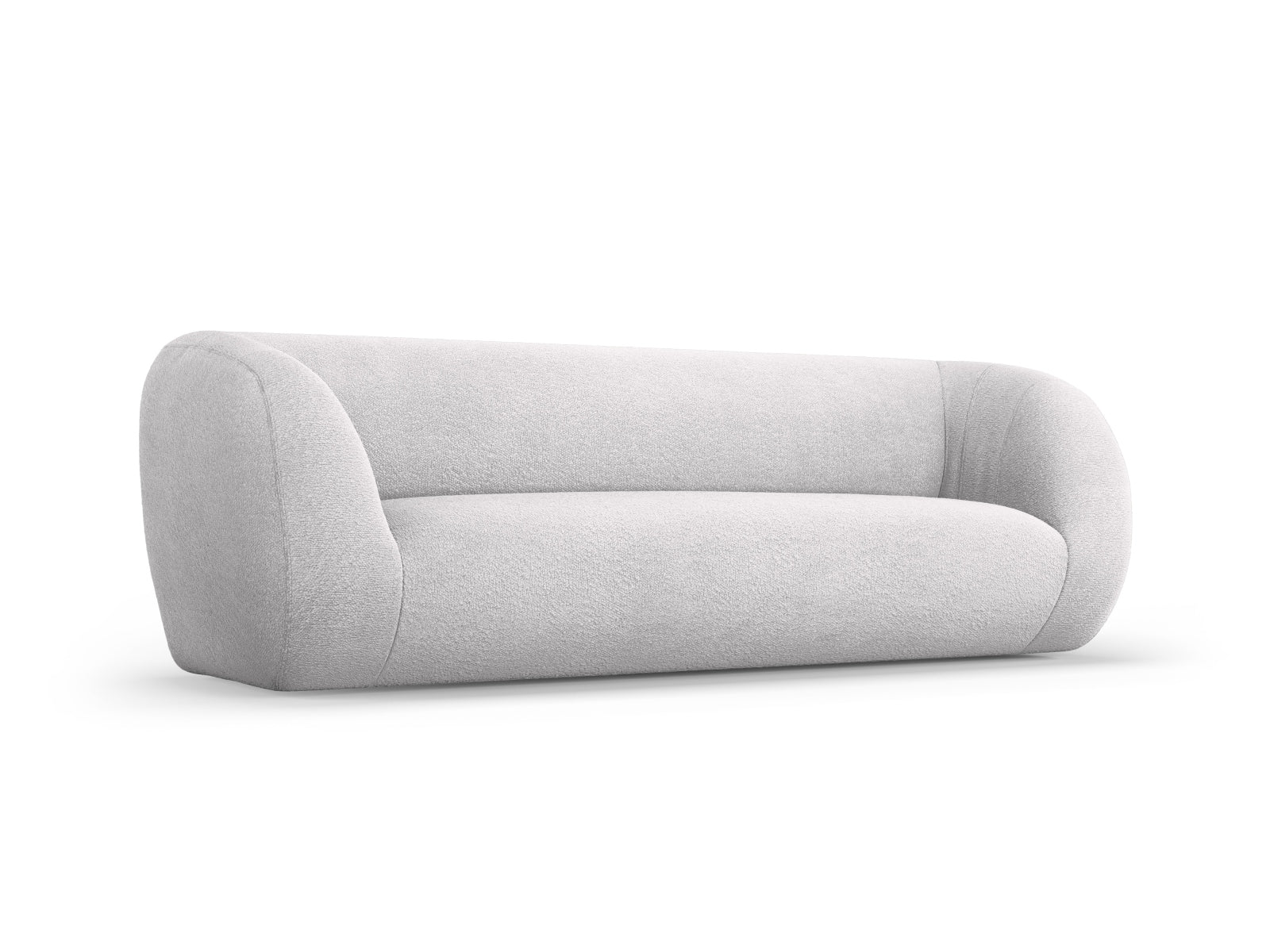 Erleben Sie das stilvolle Essen Boucle Sofa 3 Sitzer von Cosmopolitan Design. Ideal für Ihr modernes Zuhause, vereint es Komfort und Eleganz.