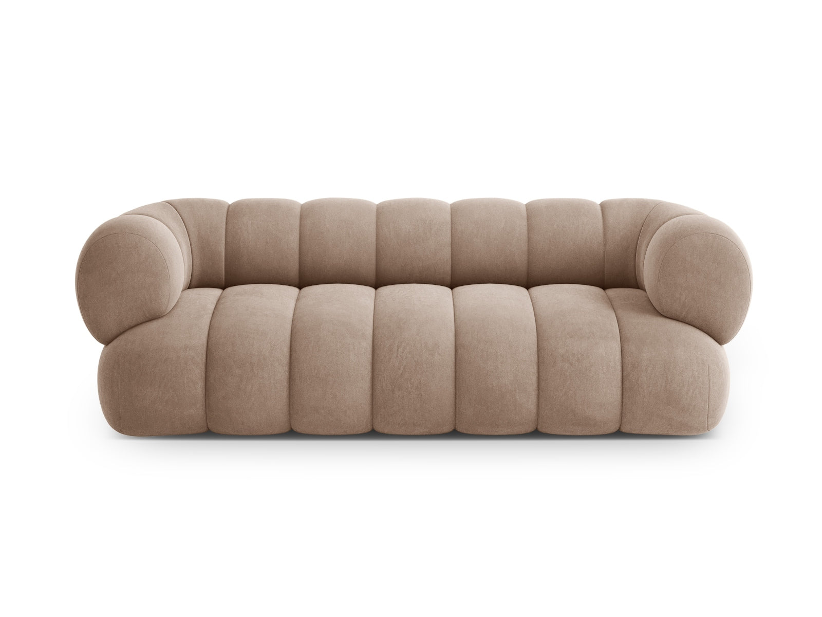 Koge Velour Sofa 3 Sitzer 95cm in Dark Beige-Vogue präsentiert im Onlineshop von KAQTU Design AG. 3er Sofa ist von Cosmopolitan Design