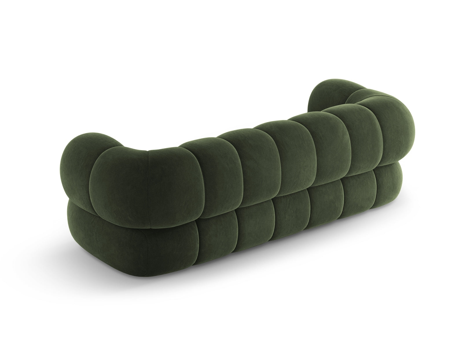 Elegantes 3-Sitzer Sofa Koge aus weichem Velours in trendigem Grün, 95 cm breit, ideal für stilvolle Wohnräume.