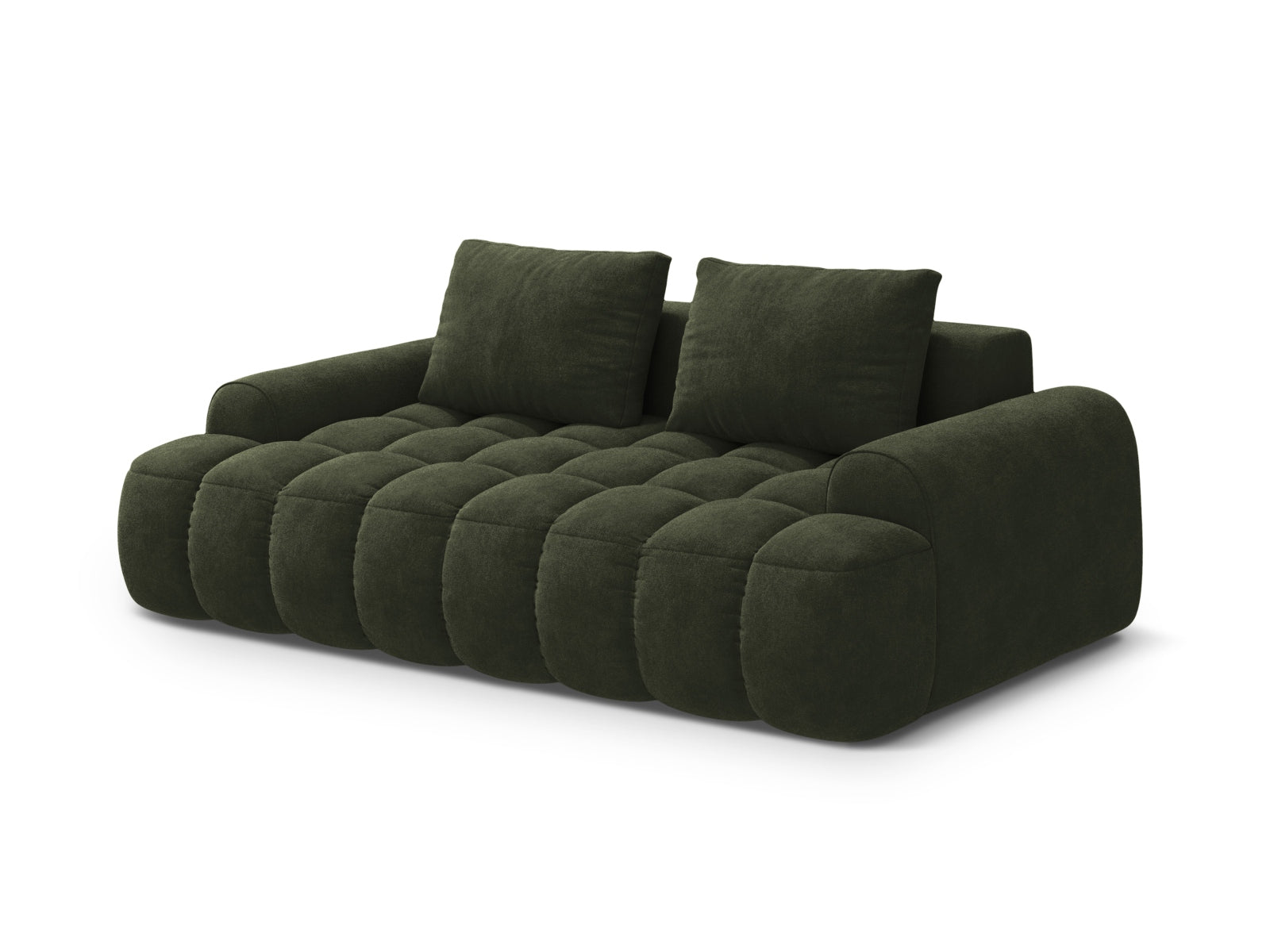 Stilvolles 3-Sitzer Sofa Linz aus Velours in ansprechendem Grün, perfekt für zeitgemäße Wohnkonzepte und gemütliche Abende.