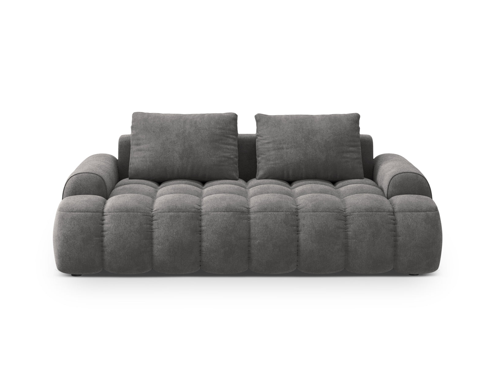 Linz Velour Sofa 3 Sitzer 100cm in Grey präsentiert im Onlineshop von KAQTU Design AG. 3er Sofa ist von Cosmopolitan Design