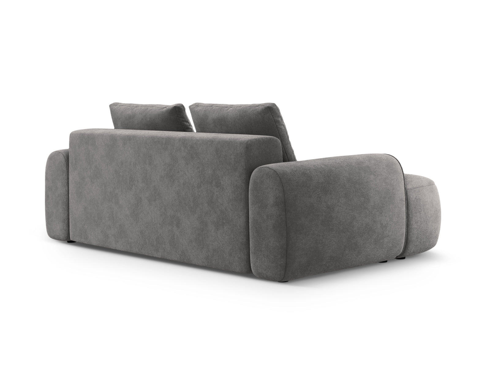 Elegantes 3-Sitzer Sofa Linz aus grauem Velours, ideal für gemütliche Abende und stilvolle Einrichtung in jedem Wohnraum.