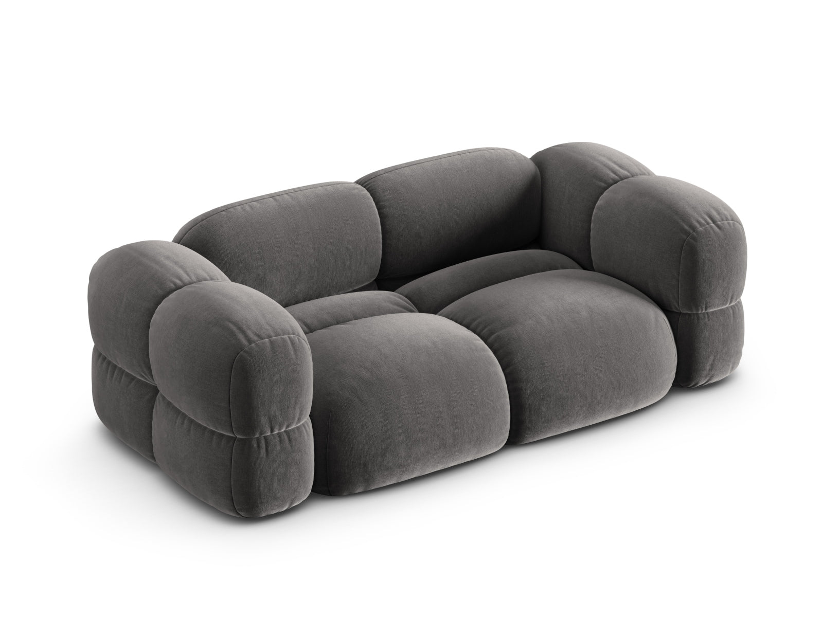 Entdecken Sie das stilvolle Loretto Velour Sofa 3 Sitzer von Cosmopolitan Design – ideal für kleine Wohnräume, vereint Komfort und modernes Design.