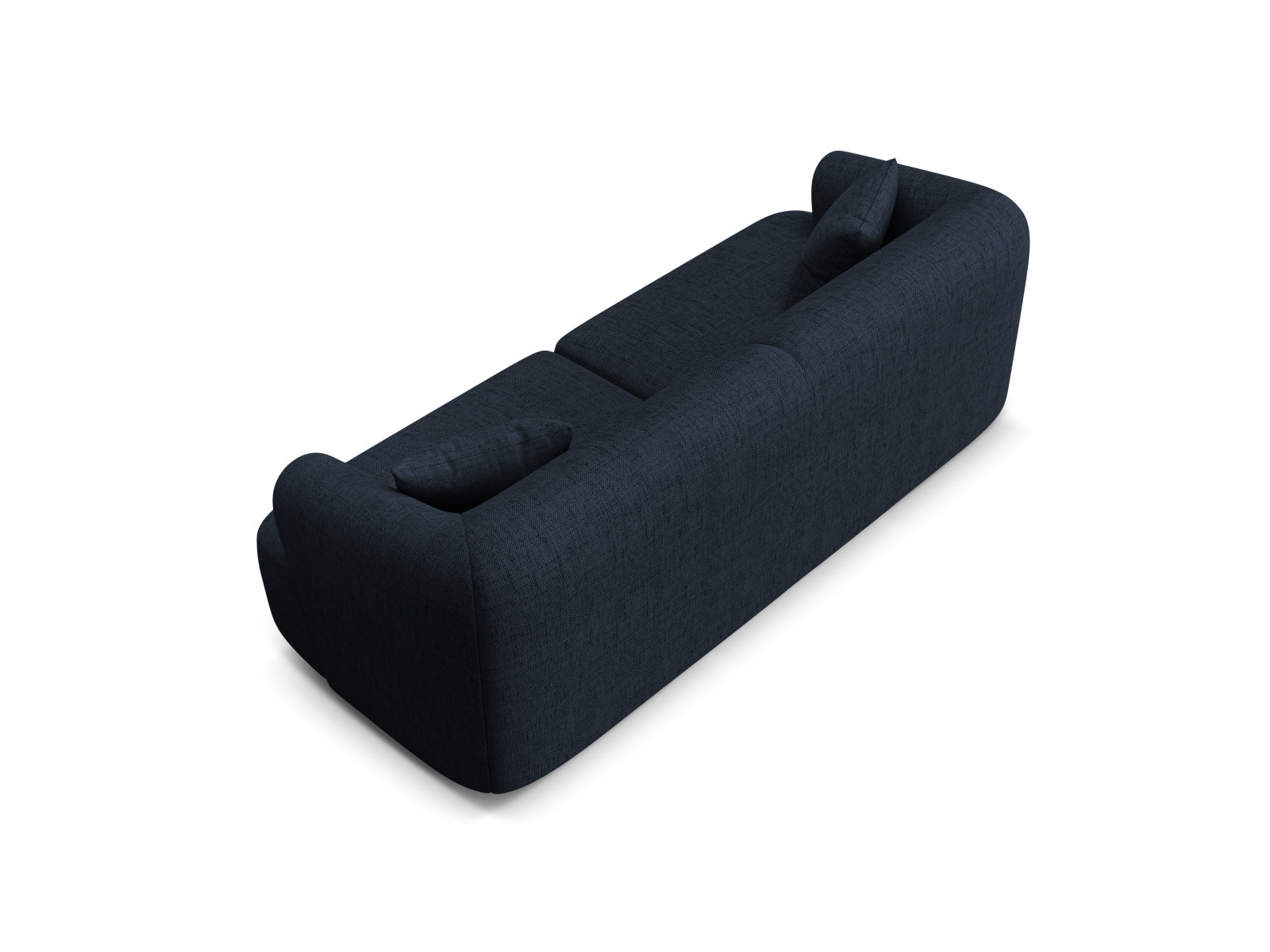 Stilvolles 3-Sitzer Sofa Campi in Royalblau, perfekt für zeitgemäße Interiors, vereint Komfort und Flexibilität in einem modernen Design.