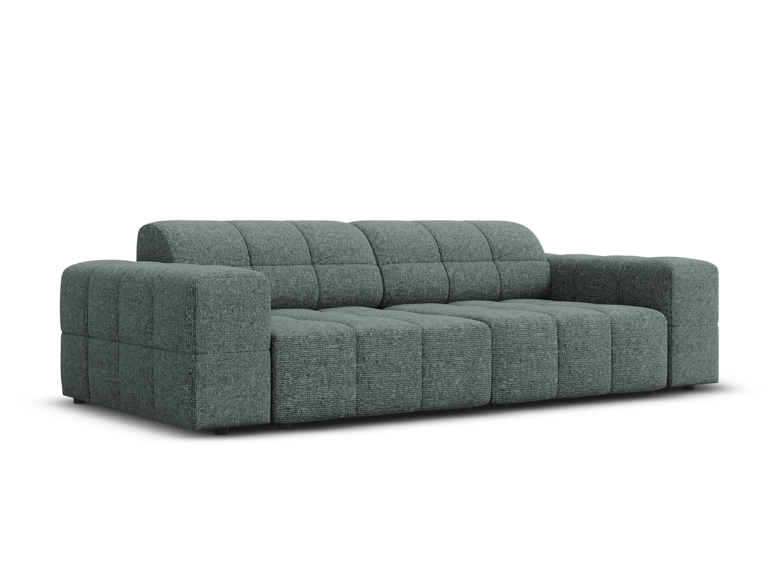 Elegantes 3-Sitzer Sofa Chicago in Petrol-Haga, ideal für stilvolle Wohnräume, präsentiert von Cosmopolitan Design.