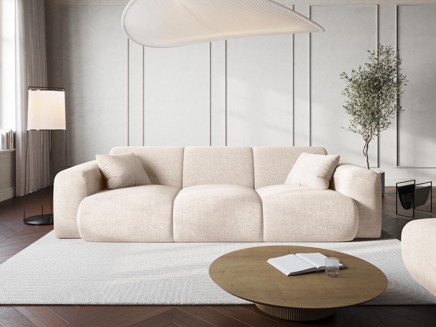 Erleben Sie das Nolio 3-Sitzer Sofa (95cm) von Cosmopolitan Design – ideal für kompakte Wohnräume, stilvoll und bequem zugleich!