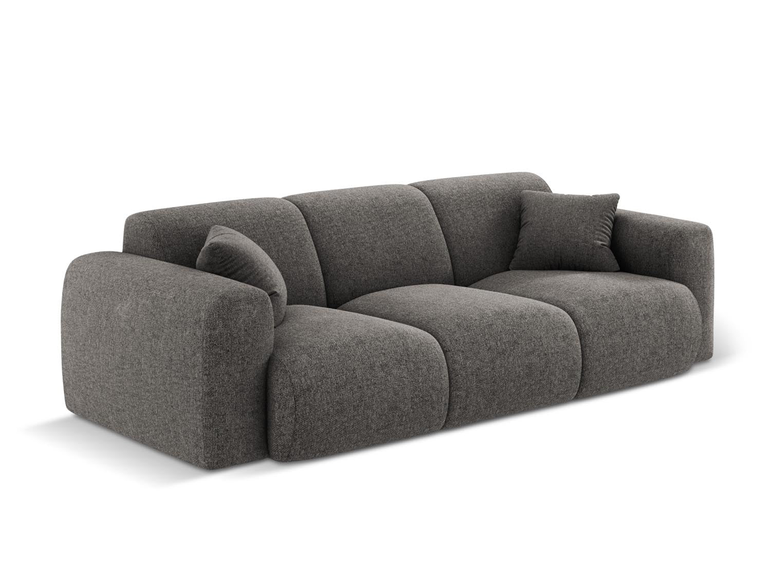 Modernes 3-Sitzer Sofa Nolio in stilvollem Grau, perfekt für zeitgemäße Wohnkonzepte. Hochwertige Verarbeitung von Cosmopolitan Design.