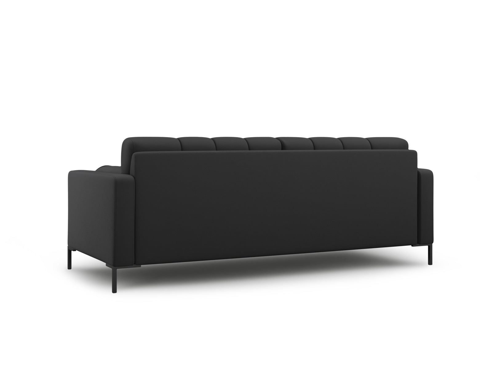 Modernes 3-Sitzer Sofa Bali in edlem Dunkelgrau, perfekt für stilvolle Wohnräume und gemütliche Stunden mit Freunden und Familie.