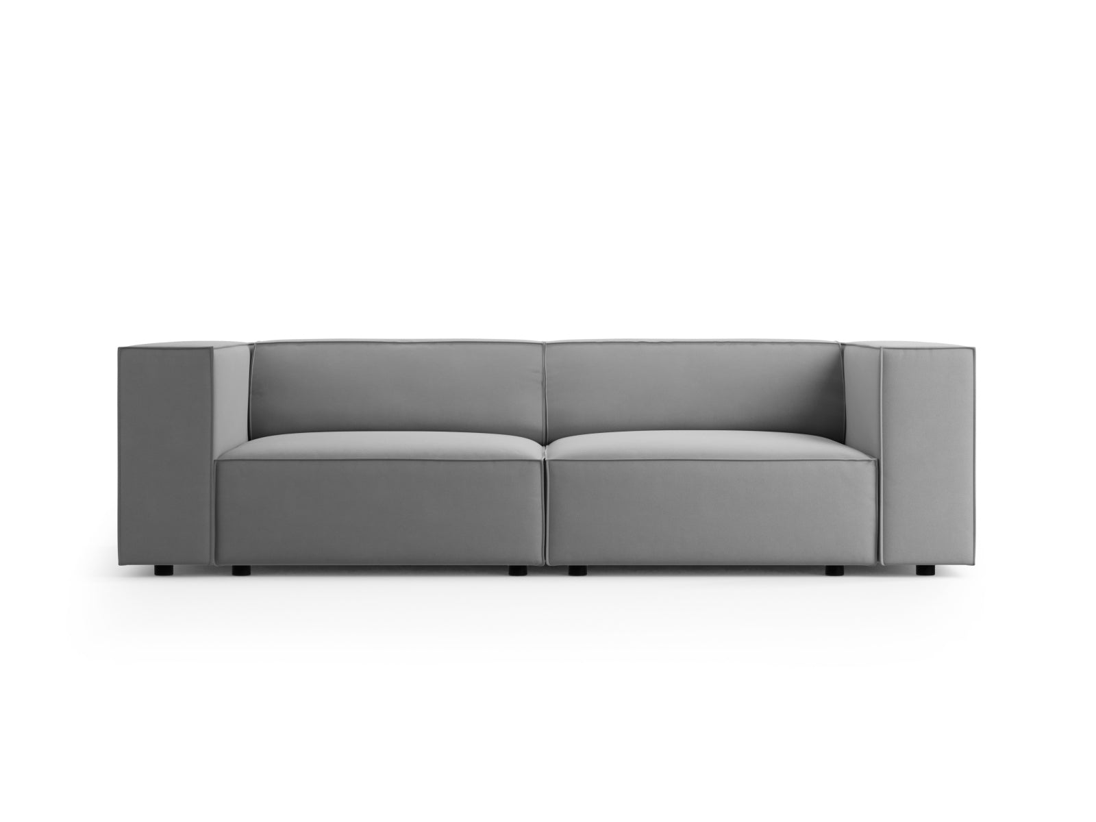 Arendal Velour Sofa 3 Sitzer in Light Grey präsentiert im Onlineshop von KAQTU Design AG. 3er Sofa ist von Cosmopolitan Design