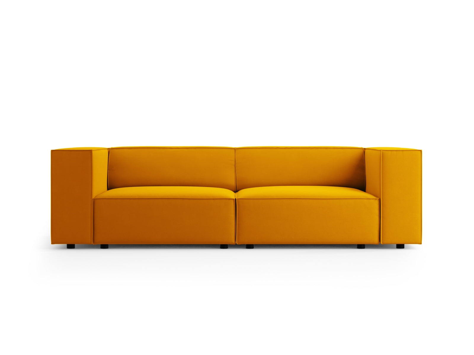 Arendal Velour Sofa 3 Sitzer in Yellow präsentiert im Onlineshop von KAQTU Design AG. 3er Sofa ist von Cosmopolitan Design