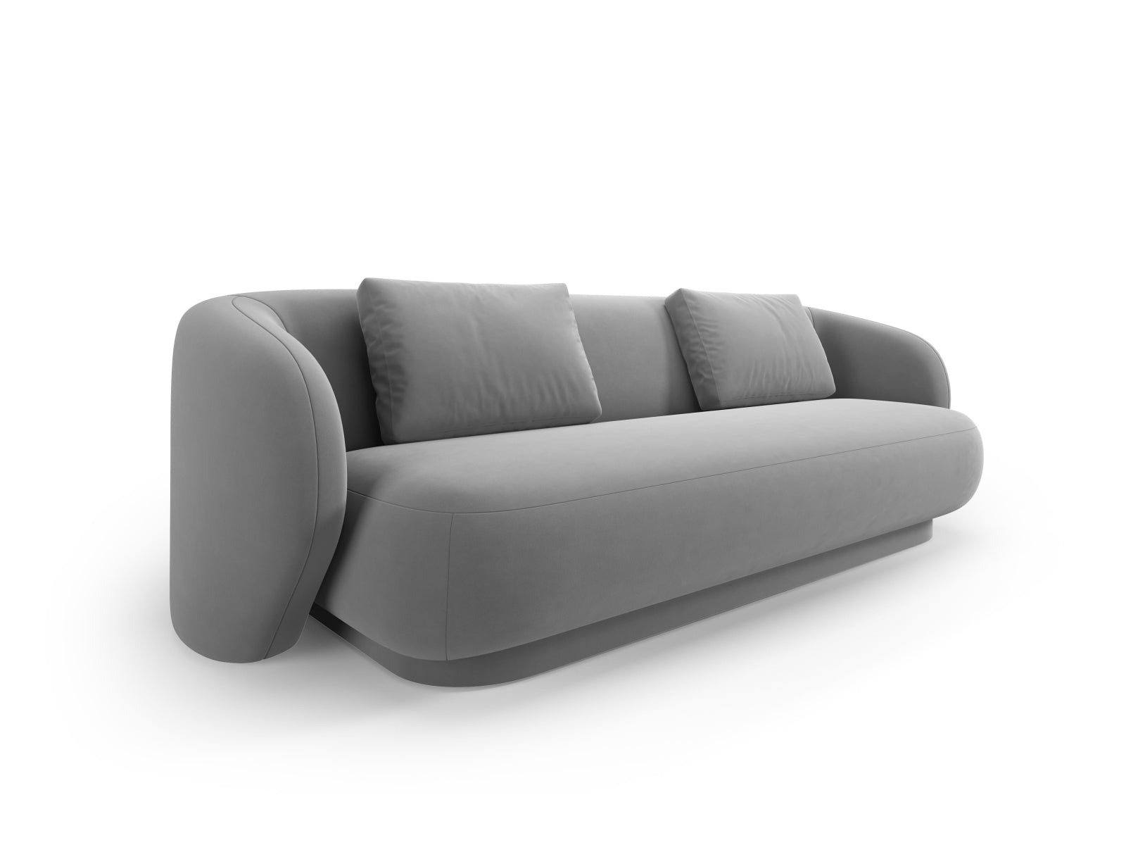 Camden Velour Sofa 3 Sitzer in Light Grey präsentiert im Onlineshop von KAQTU Design AG. 3er Sofa ist von Cosmopolitan Design