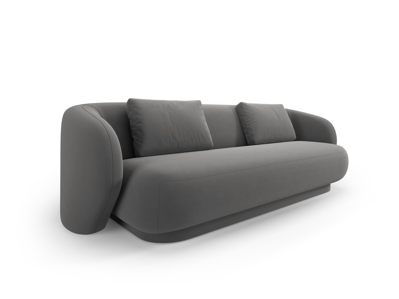 Camden Velour Sofa 3 Sitzer in Warm grey präsentiert im Onlineshop von KAQTU Design AG. 3er Sofa ist von Cosmopolitan Design