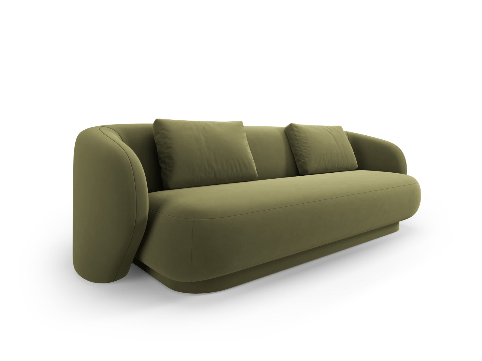 Camden Velour Sofa 3 Sitzer in Light Green präsentiert im Onlineshop von KAQTU Design AG. 3er Sofa ist von Cosmopolitan Design