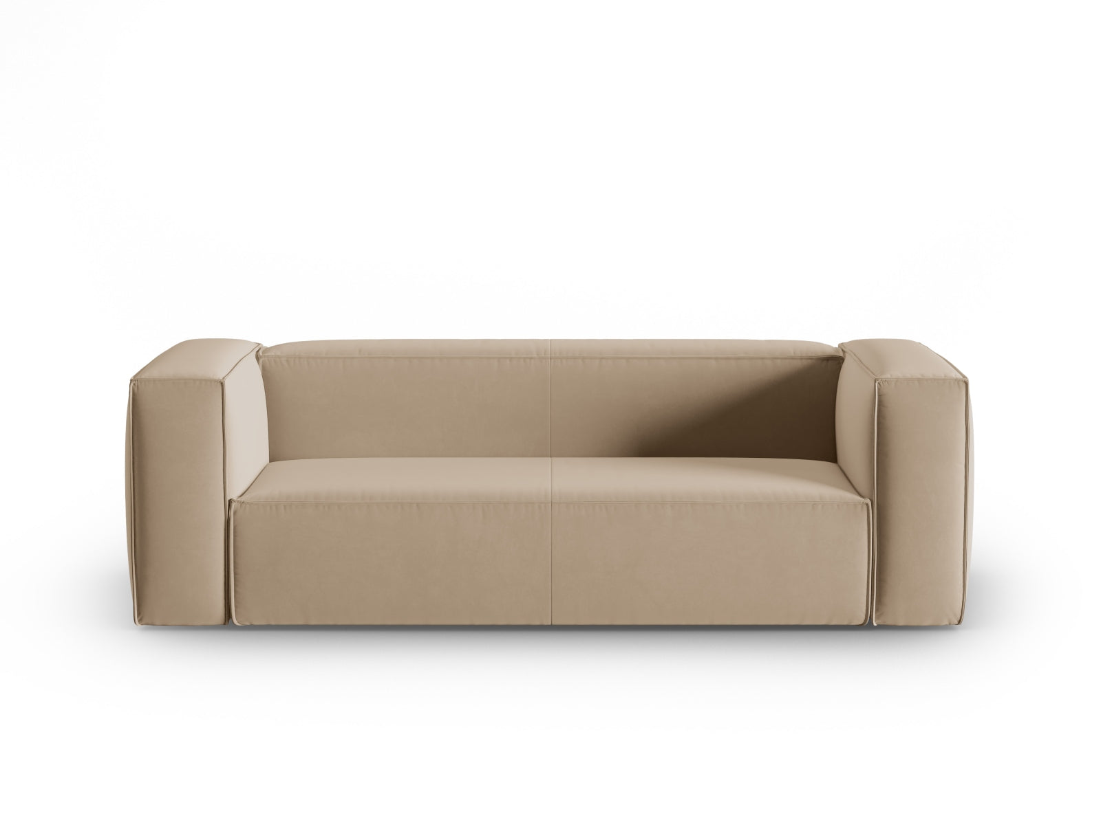 Mackay Velour Sofa 3 Sitzer in Sand präsentiert im Onlineshop von KAQTU Design AG. 3er Sofa ist von Cosmopolitan Design