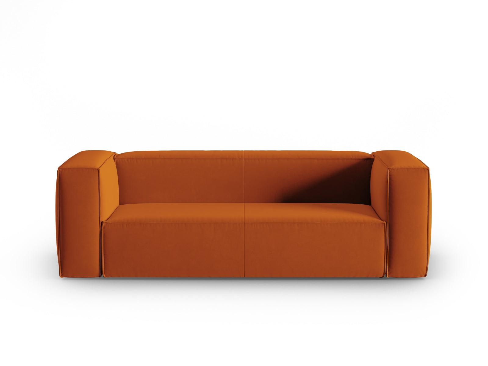 Mackay Velour Sofa 3 Sitzer in Terracotta präsentiert im Onlineshop von KAQTU Design AG. 3er Sofa ist von Cosmopolitan Design