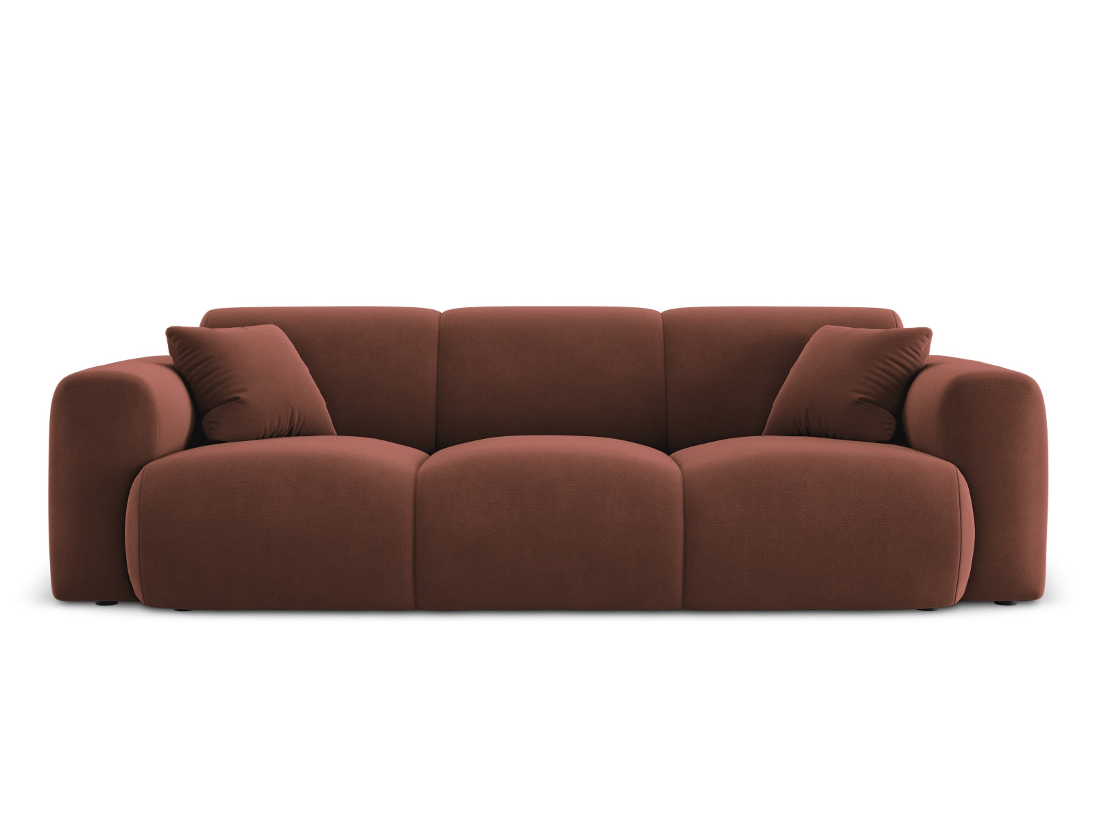 Nolio Velour Sofa 3 Sitzer 95cm in Cuoio präsentiert im Onlineshop von KAQTU Design AG. 3er Sofa ist von Cosmopolitan Design