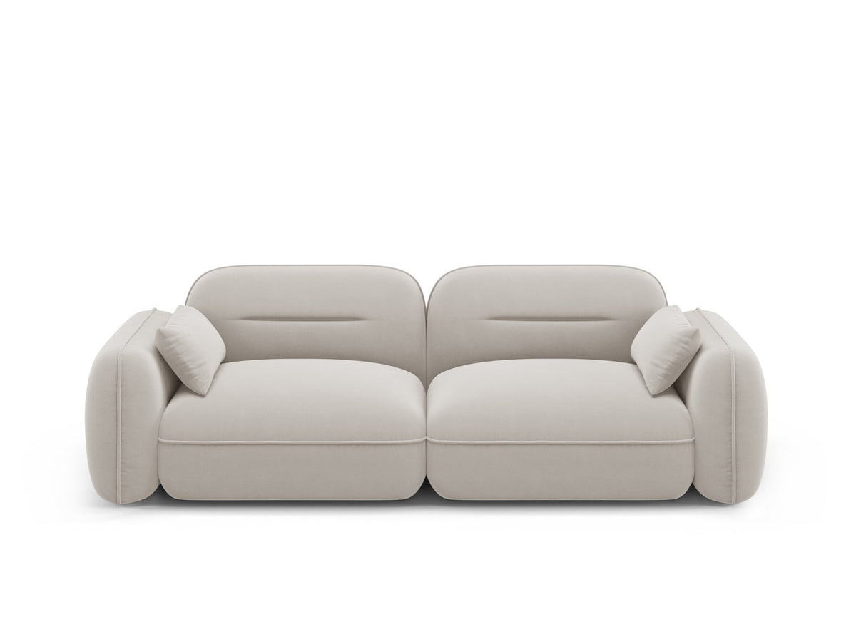 Sydney Velour Modular Sofa 3 Sitzer in Light Beige-Casino präsentiert im Onlineshop von KAQTU Design AG. 3er Sofa ist von Cosmopolitan Design