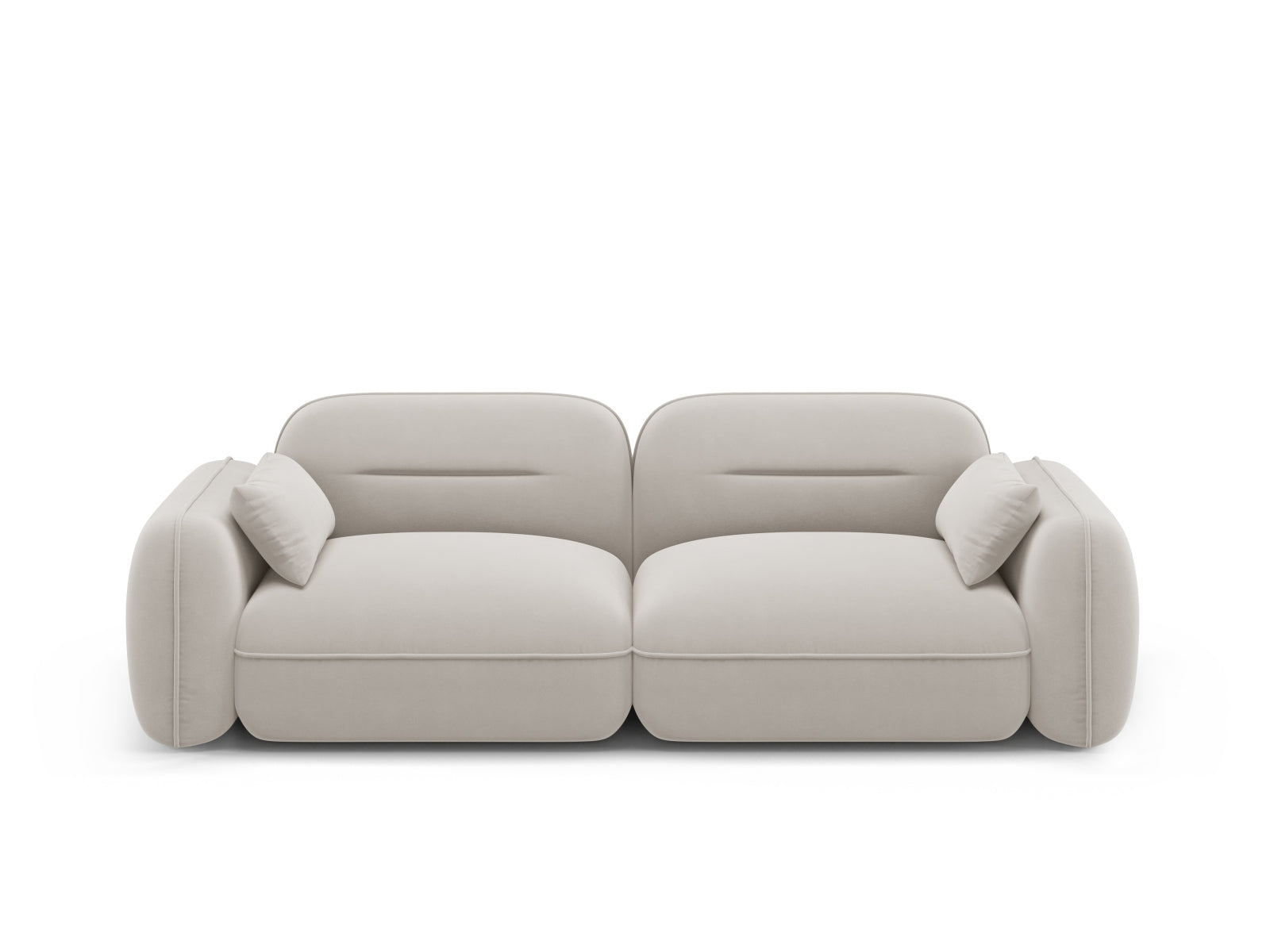 Sydney Velour Modular Sofa 3 Sitzer in Light Beige-Casino präsentiert im Onlineshop von KAQTU Design AG. 3er Sofa ist von Cosmopolitan Design