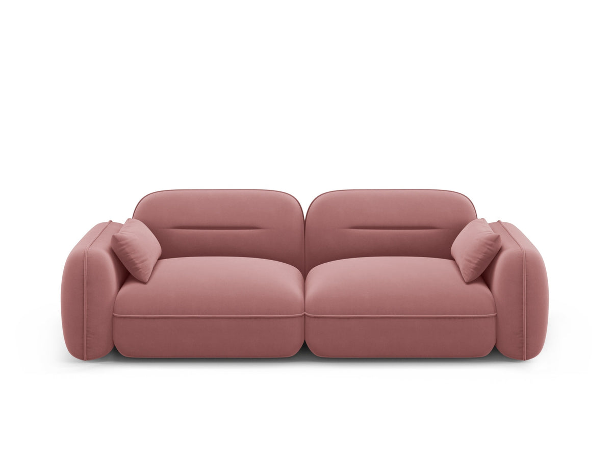 Sydney Velour Modular Sofa 3 Sitzer in Flamingo-Casino präsentiert im Onlineshop von KAQTU Design AG. 3er Sofa ist von Cosmopolitan Design