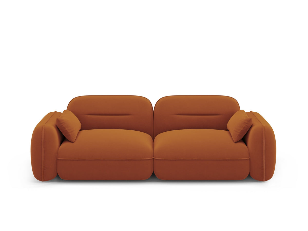 Sydney Velour Modular Sofa 3 Sitzer in Terracotta-Casino präsentiert im Onlineshop von KAQTU Design AG. 3er Sofa ist von Cosmopolitan Design