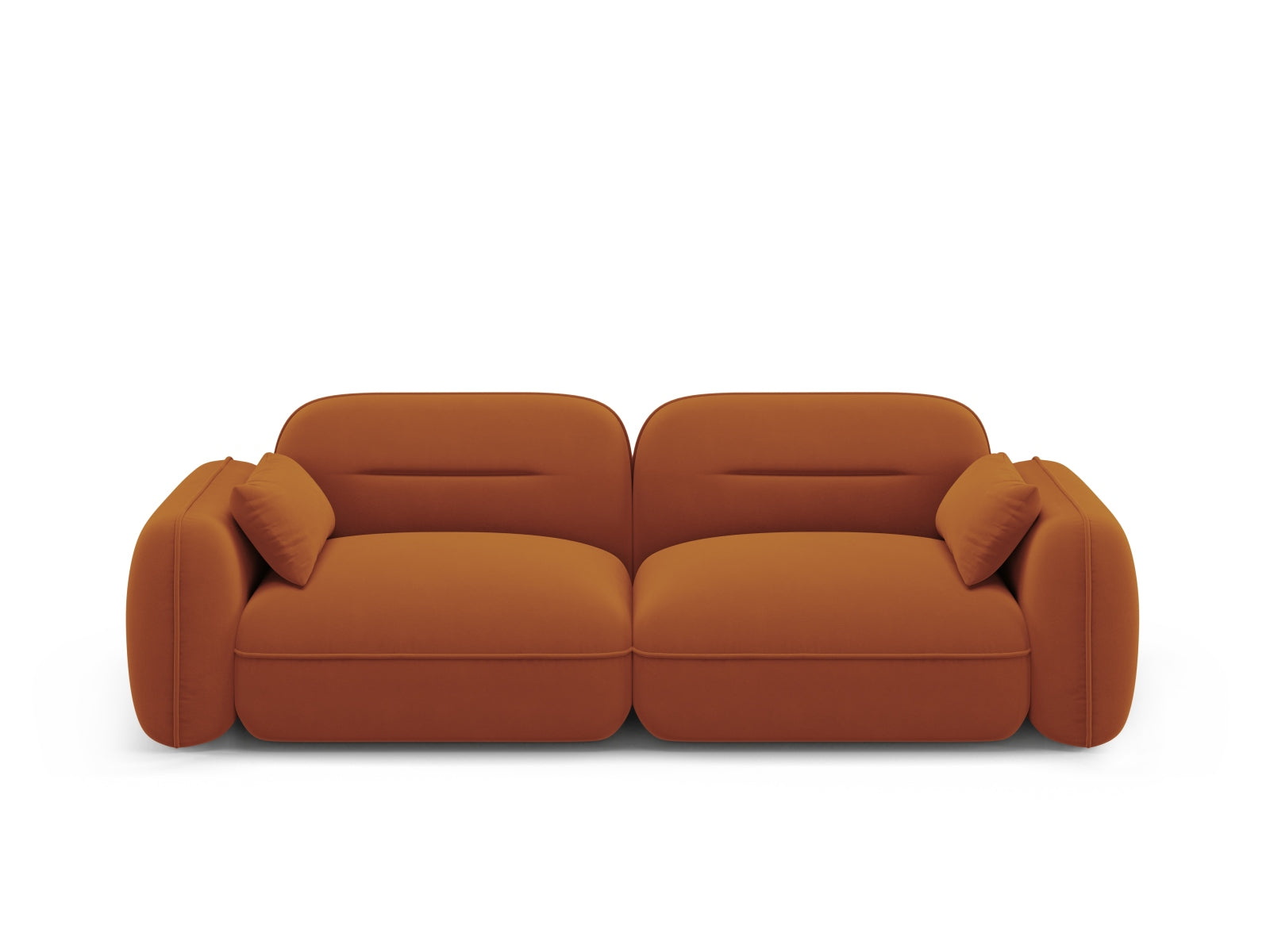 Sydney Velour Modular Sofa 3 Sitzer in Terracotta-Casino präsentiert im Onlineshop von KAQTU Design AG. 3er Sofa ist von Cosmopolitan Design